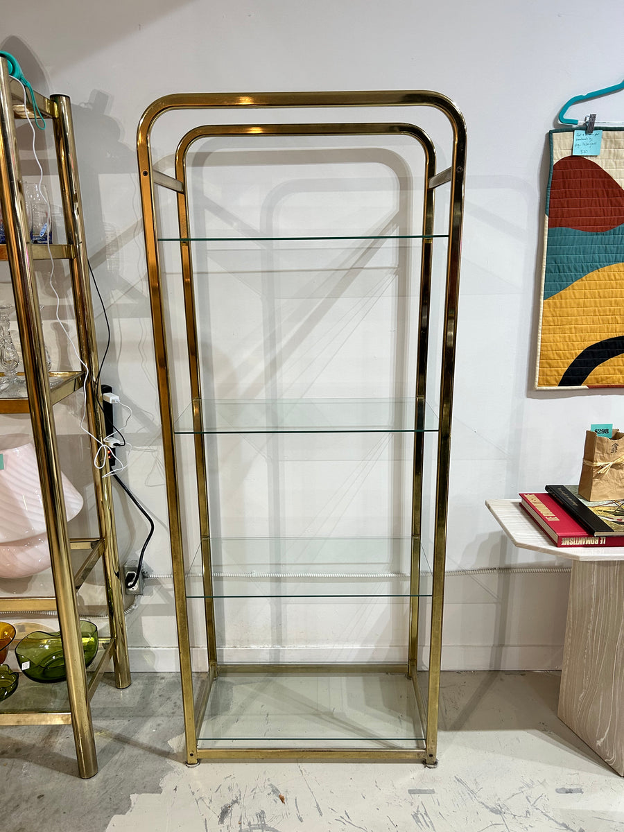 Gouged Brass Etagere – KRB