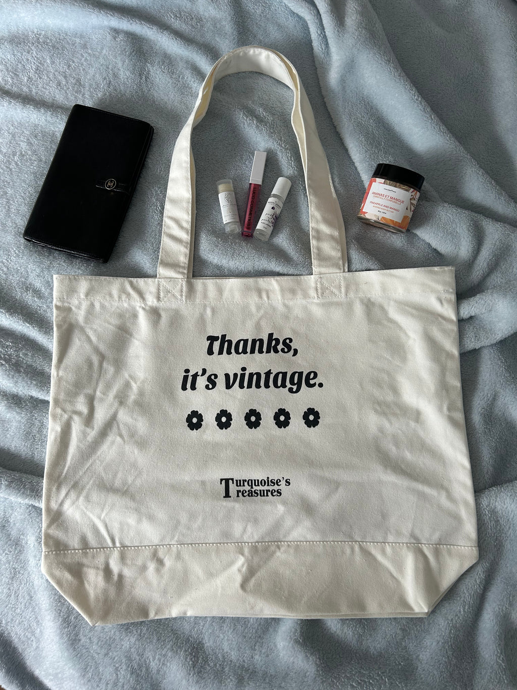 XL tote bag "Thanks, it’s vintage"