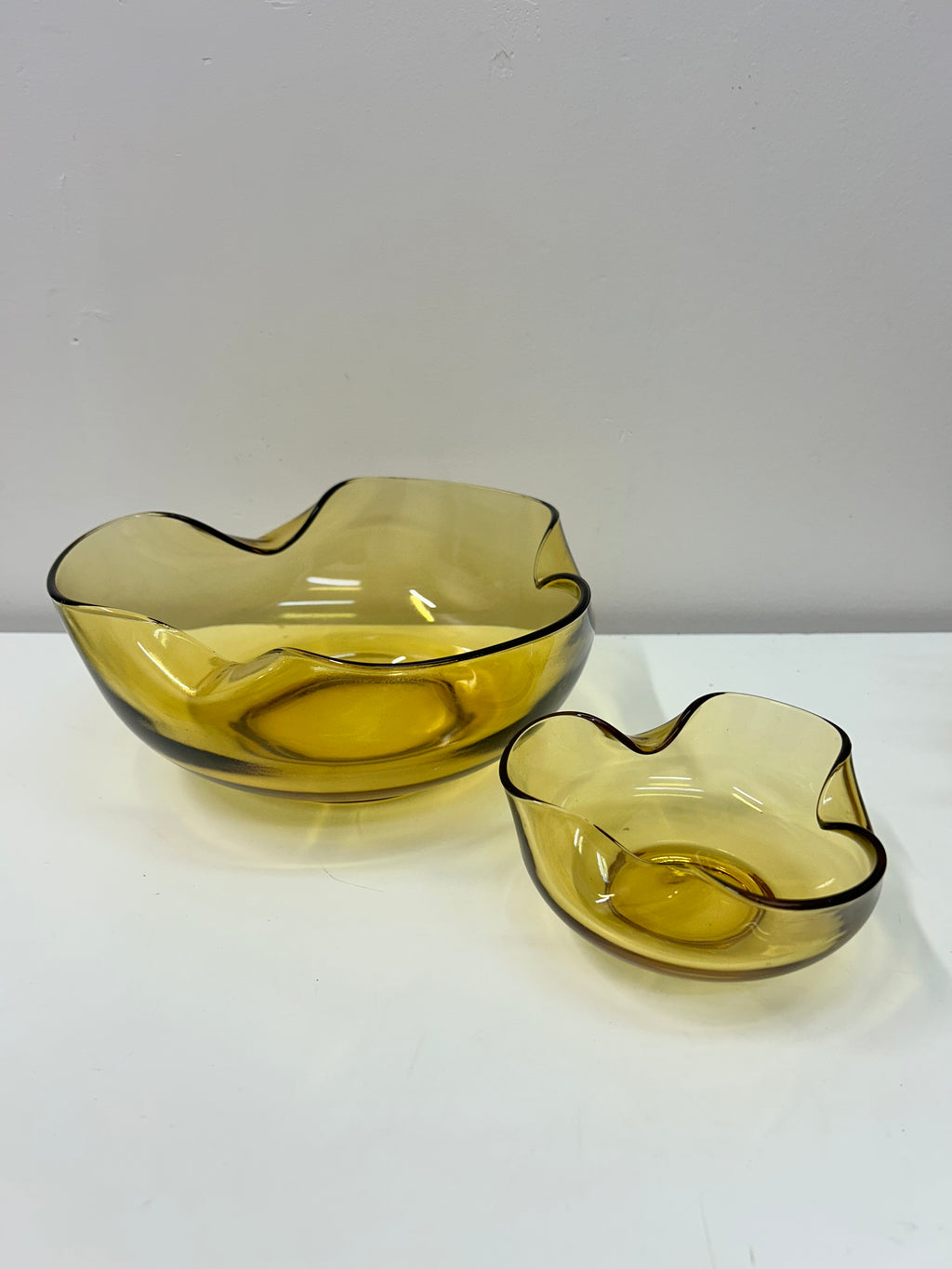 Groovy yellow glass bowls