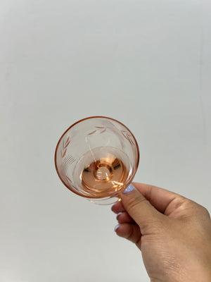 Selection of pink depression glass style glasses part 2