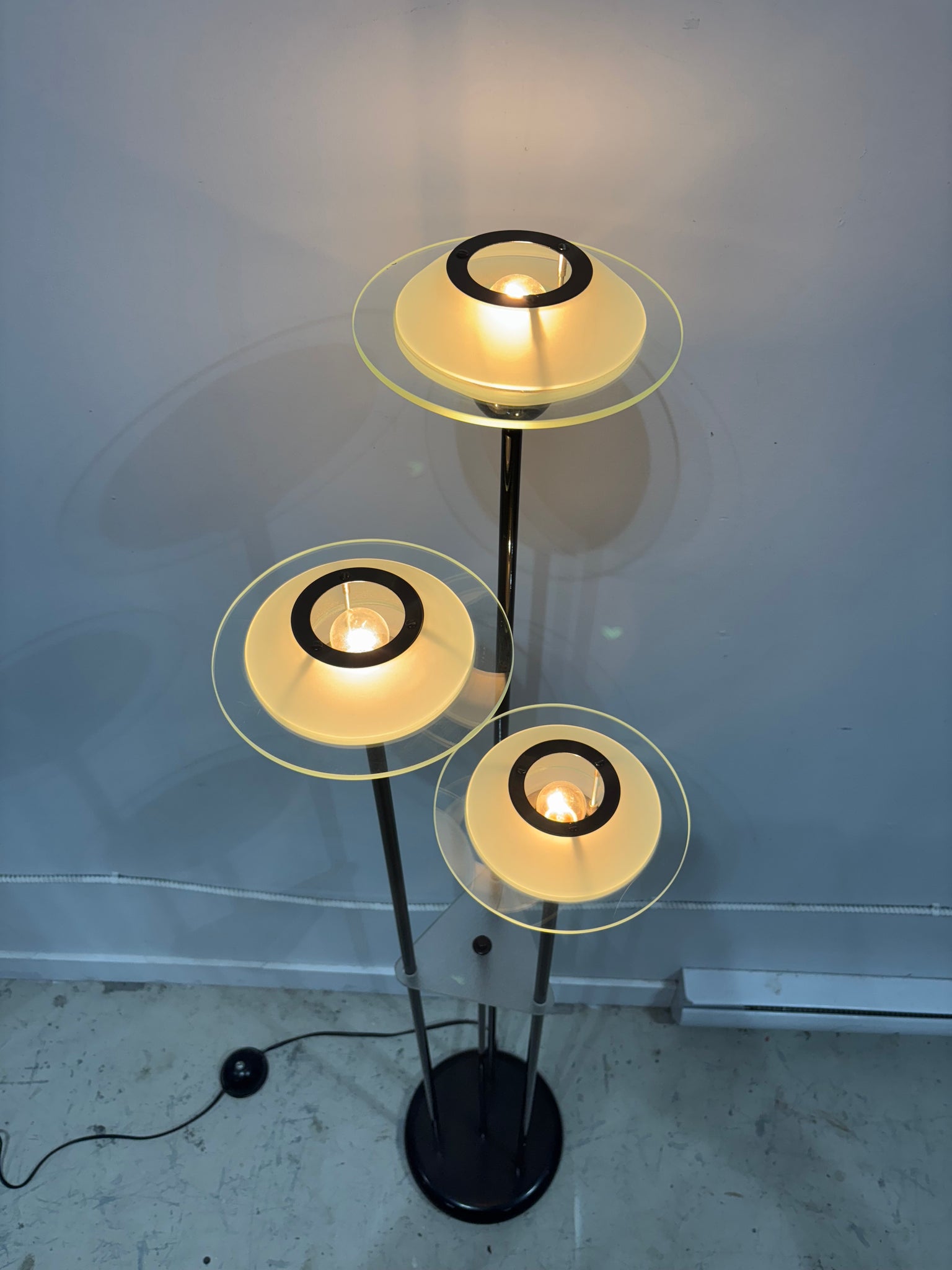 Lampes de table et plancher noires en métal