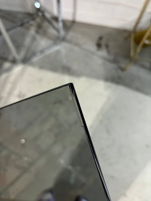 XL étagère chrome avec tablettes en verre smokey black