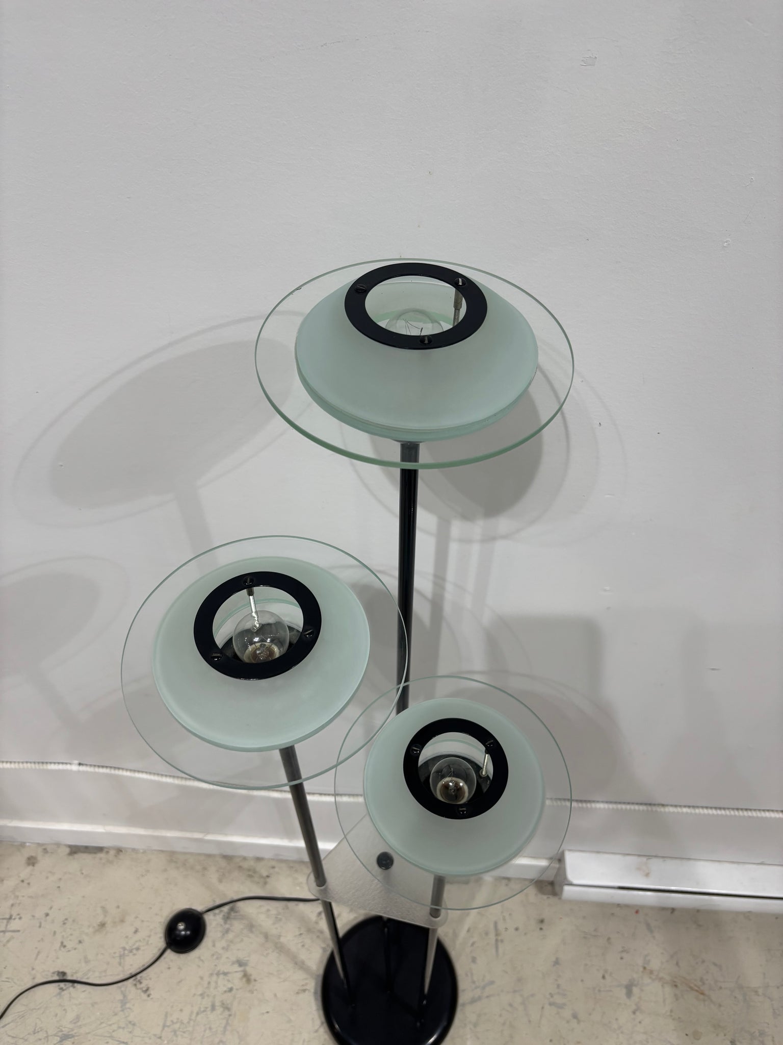 Lampes de table et plancher noires en métal