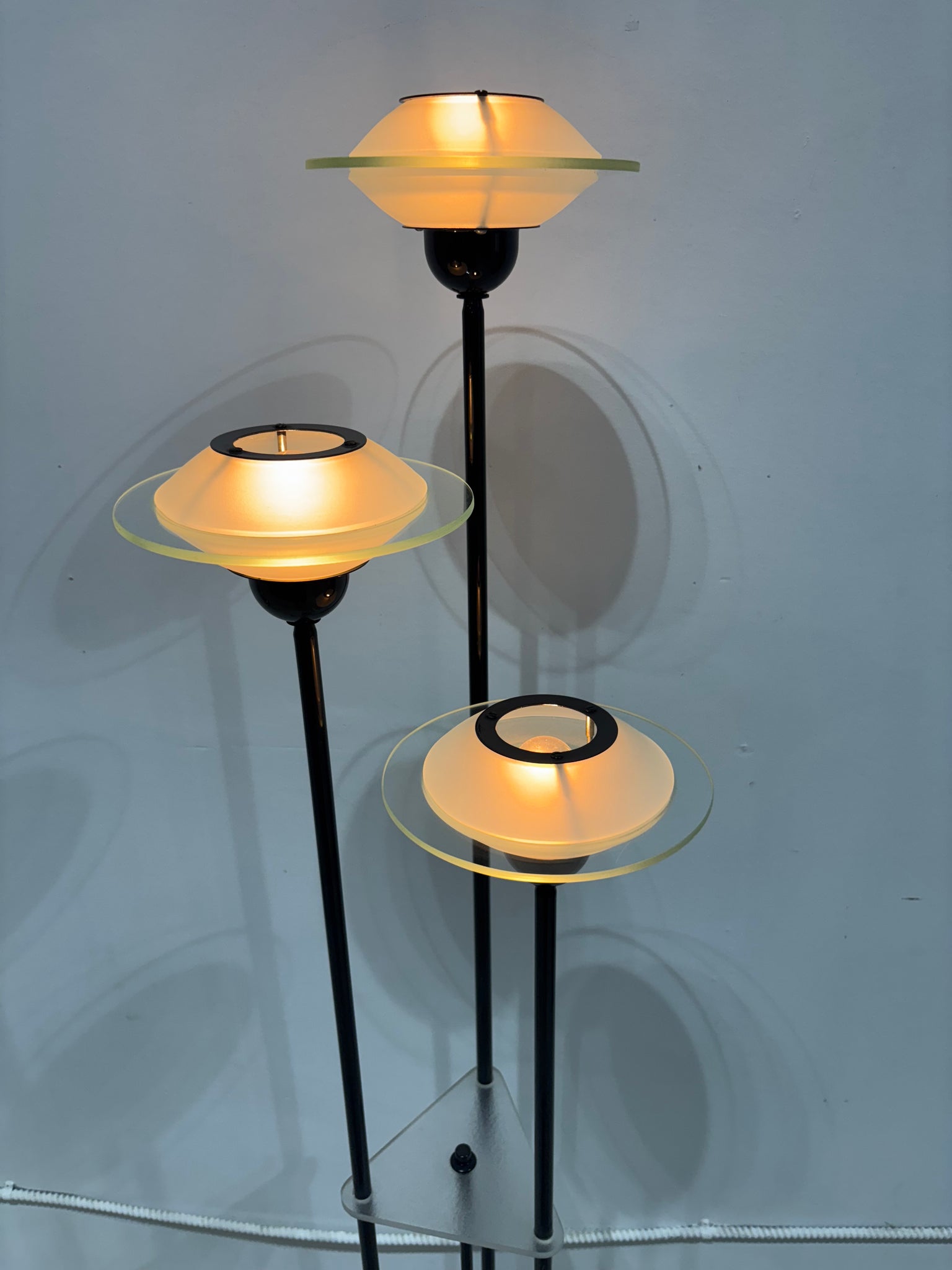Lampes de table et plancher noires en métal