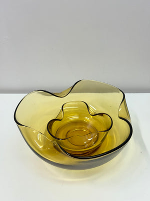 Groovy yellow glass bowls