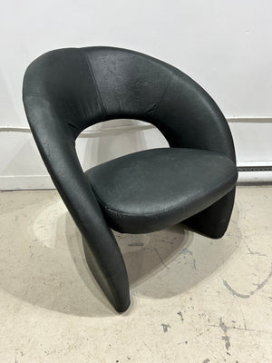 Fauteuil chaise noir de style Jaymar tongue