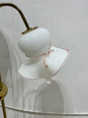 Murano glass & brass table lamp