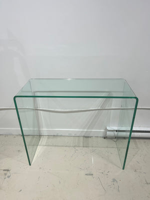 Tempered glass waterfall console table