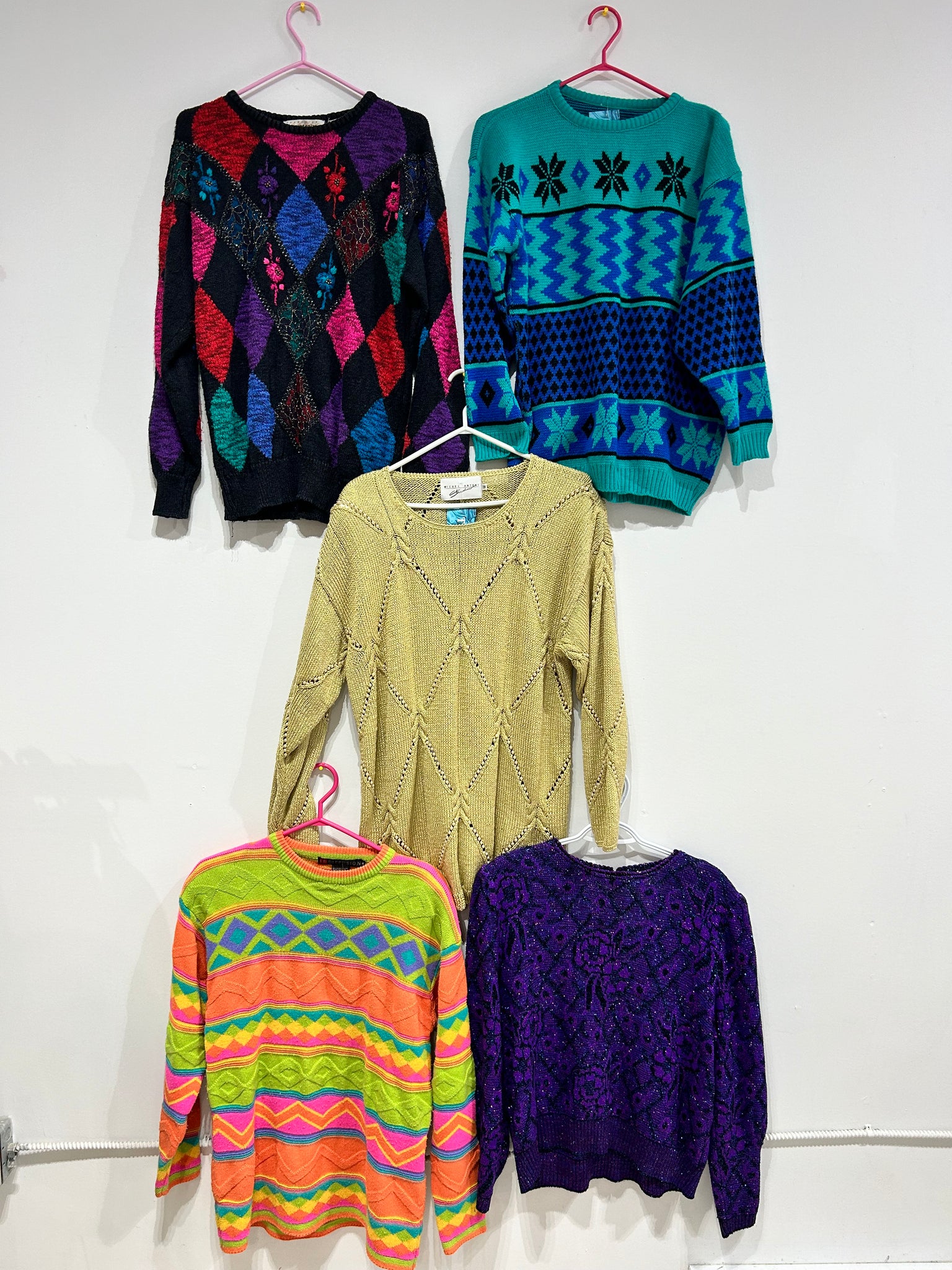Thrifted vintage & pre-loved knitted sweaters part 1