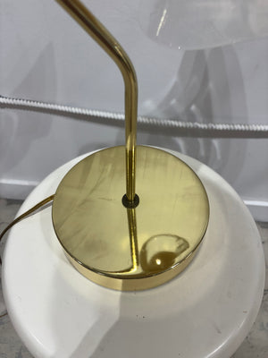 Lampe de table fleur Murano Vetri & laiton - 3 choix de fleurs
