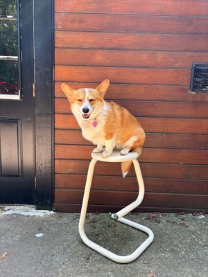 Tabouret de bar blanc paperclip