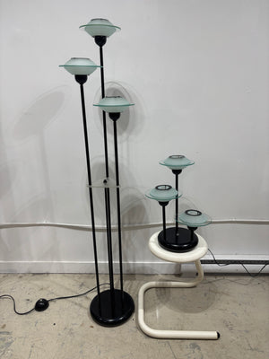 Lampes de table et plancher noires en métal