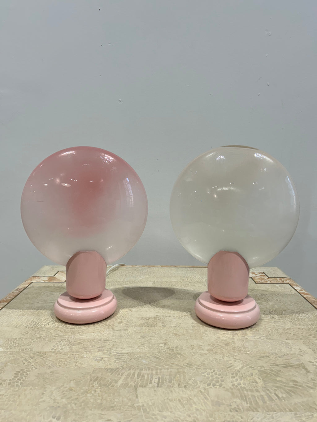 Lampes de table lollipop en verre