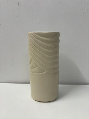 Vase art deco en céramique beige