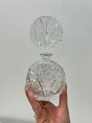 Pinwheel crystal perfume bottle