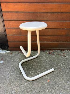 Tabouret de bar blanc paperclip