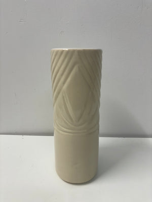 Vase art deco en céramique beige