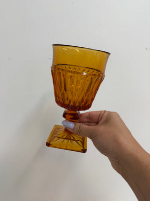 Grands verres ambrés Indiana Glass Co. Mt. Vernon