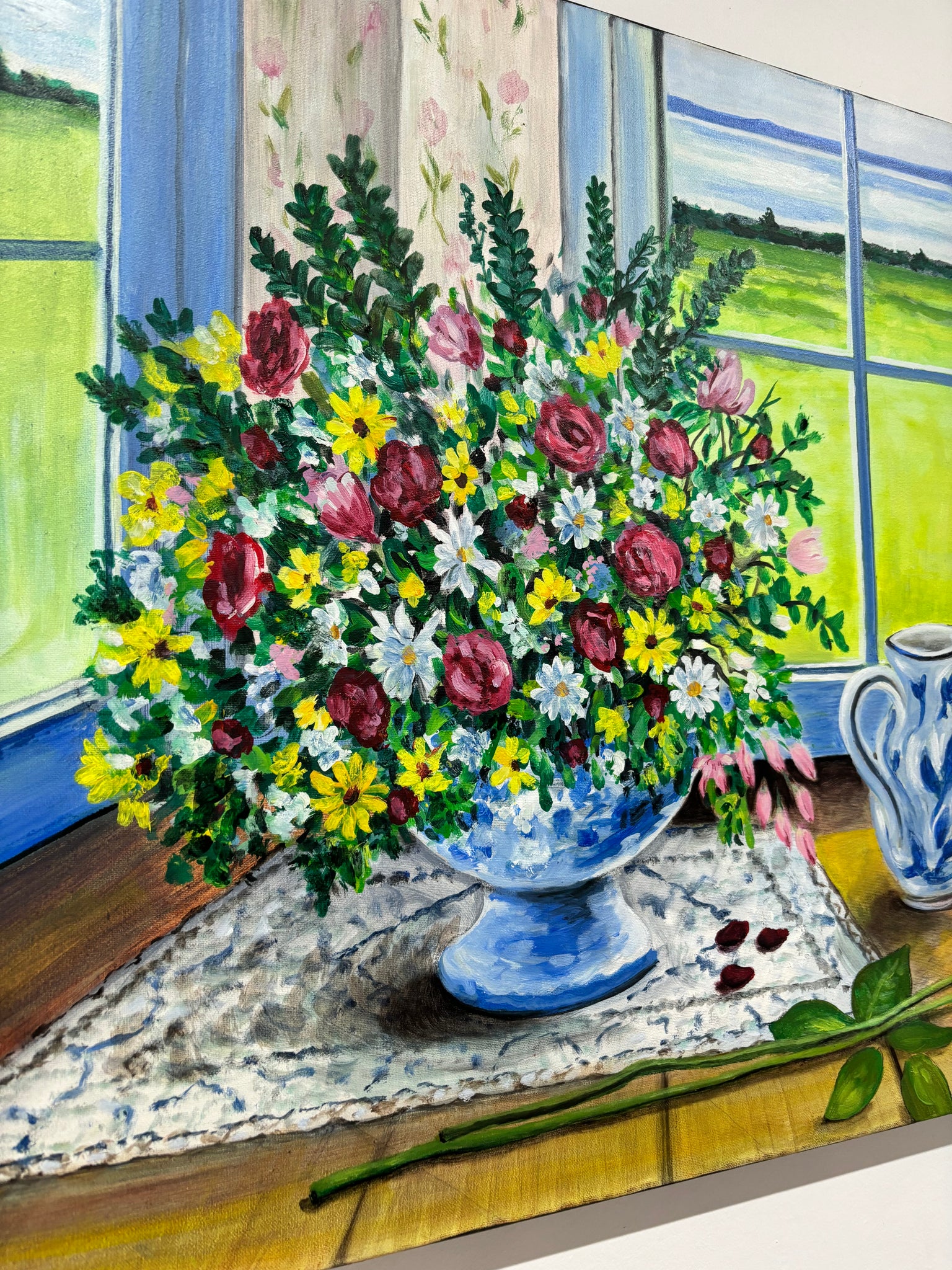 Toile peinture bouquet de fleurs