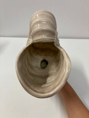 Porte bouteille vase coquillage en céramique