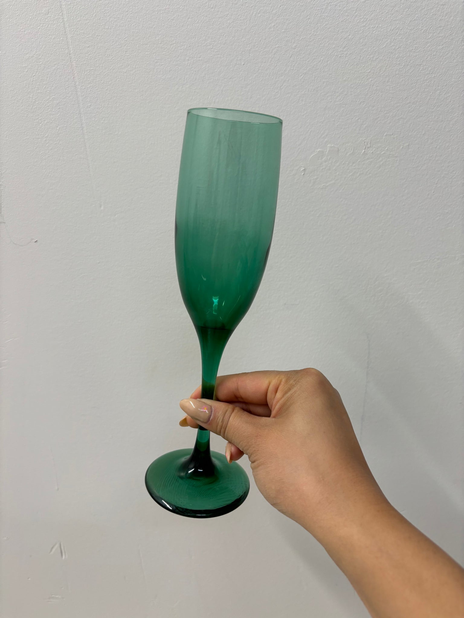 Flutes à champagne vert émeraude