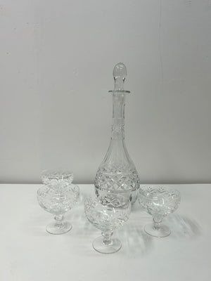 Crystal decanter & glasses set