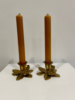 Selection of solid brass candle holders part 2