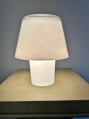Vintage IKEA white glass Gavik lamps
