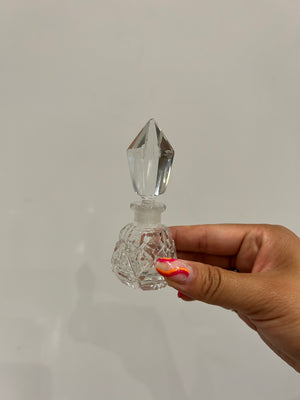 Crystal & cut glass perfume bottles & box