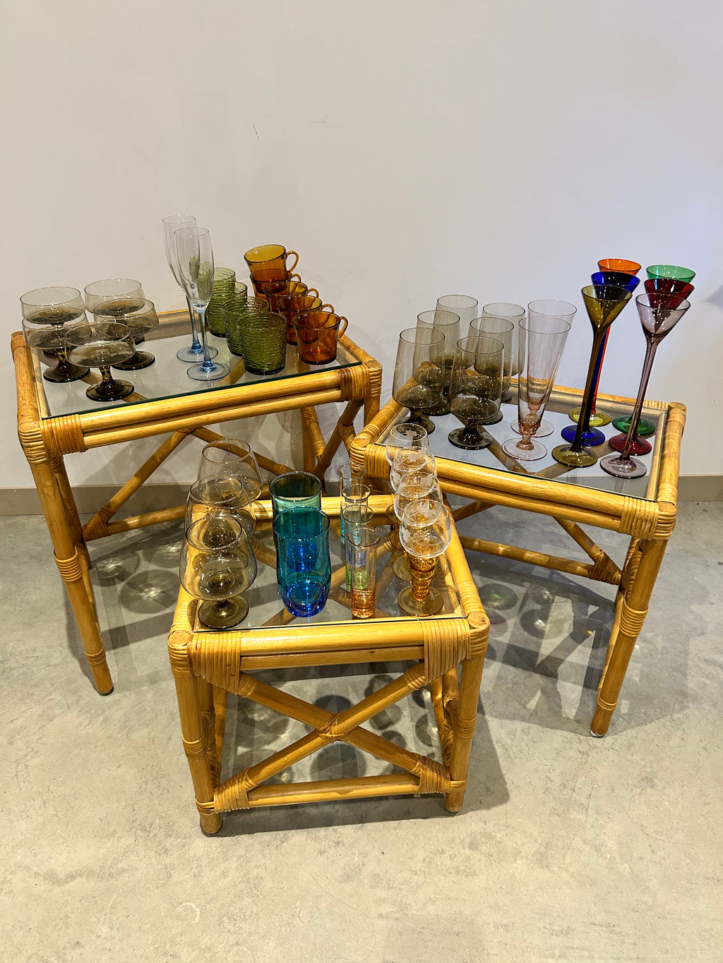 Selection of colorful glassware part 1
