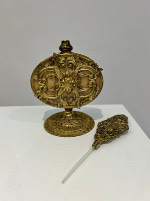 Antique ornate golden vanity set