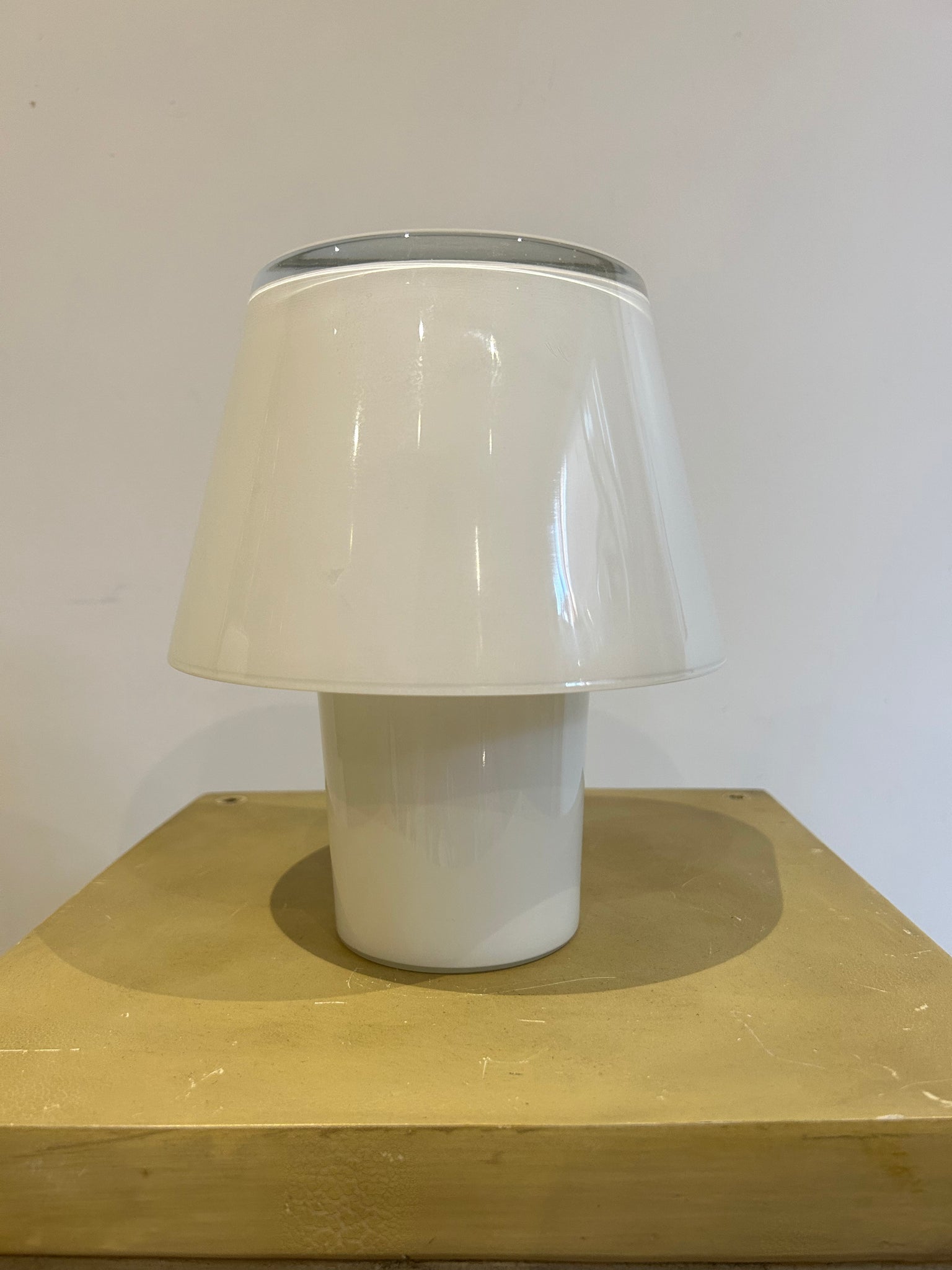 Vintage IKEA white glass Gavik lamps