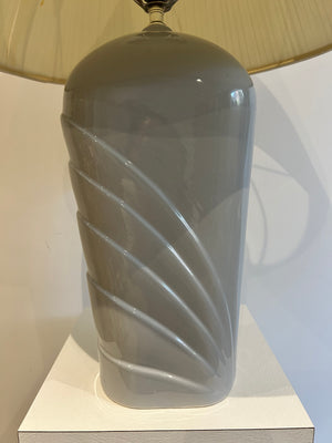 Grey ceramic art deco lamp