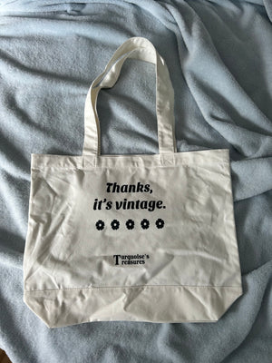 XL tote bag "Thanks, it’s vintage"