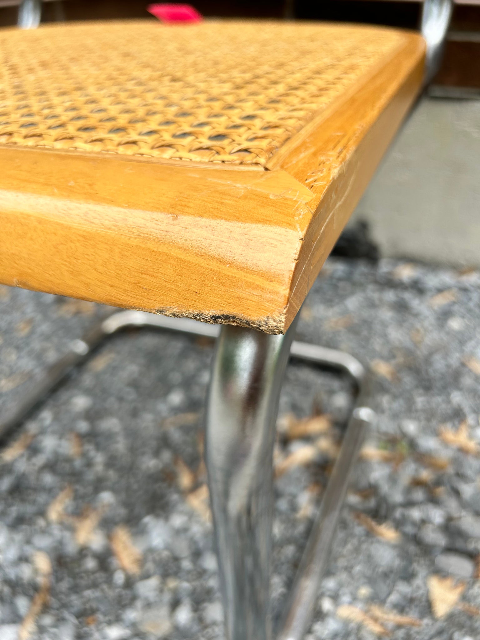 Selection of authentic chrome & cane cantilever Cesca chairs part 2
