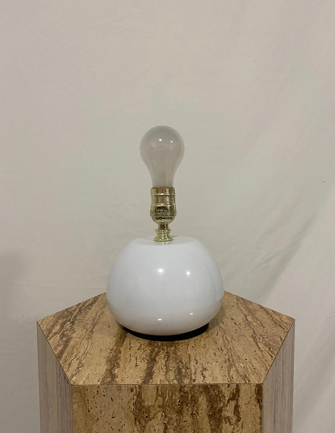 White metal lamp