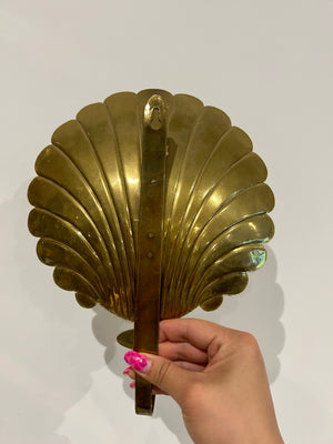 Solid brass seashells wall candle holders