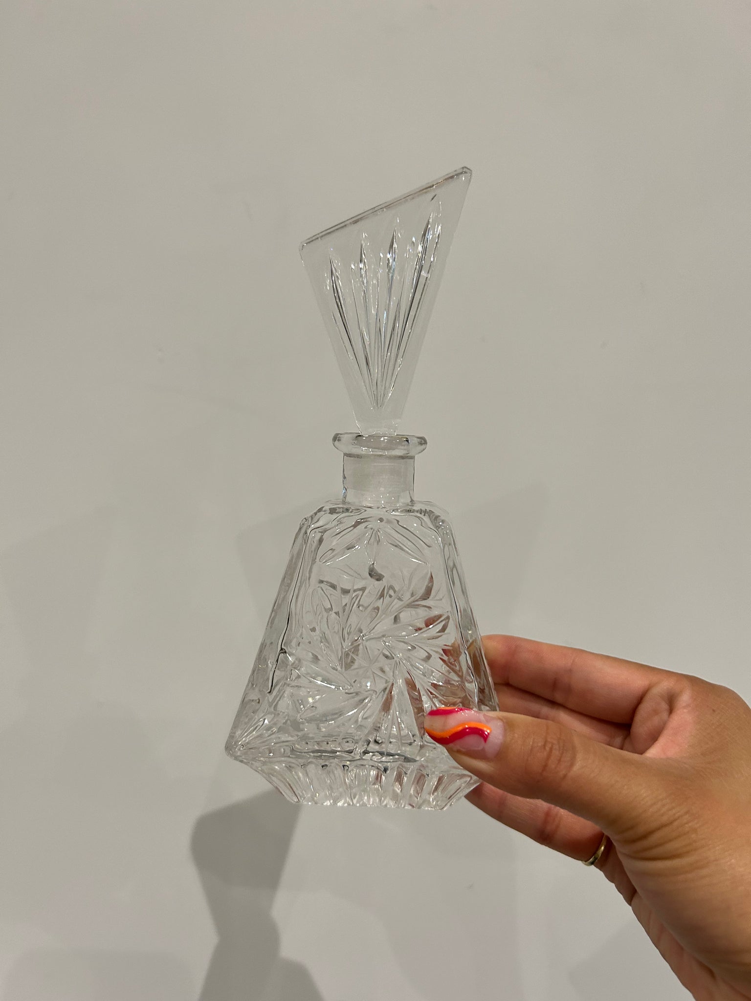 Crystal & cut glass perfume bottles & box