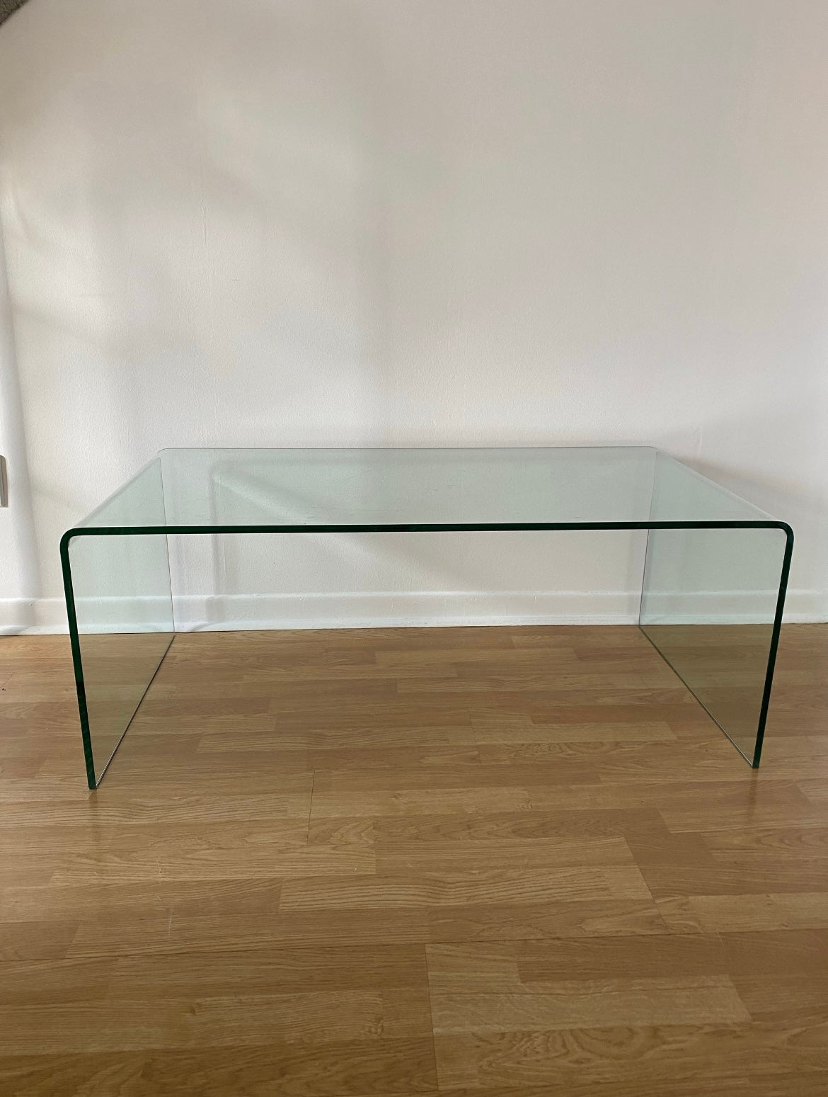Tempered glass waterfall coffee & side tables