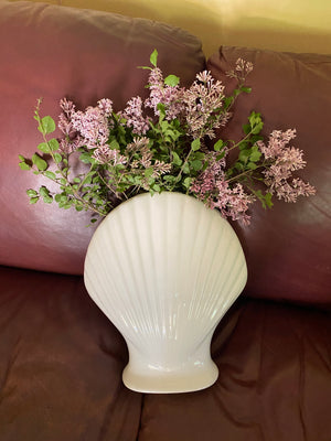 Beautiful large ceramic seashell vase