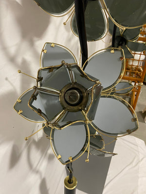 Black lotus floor lamp