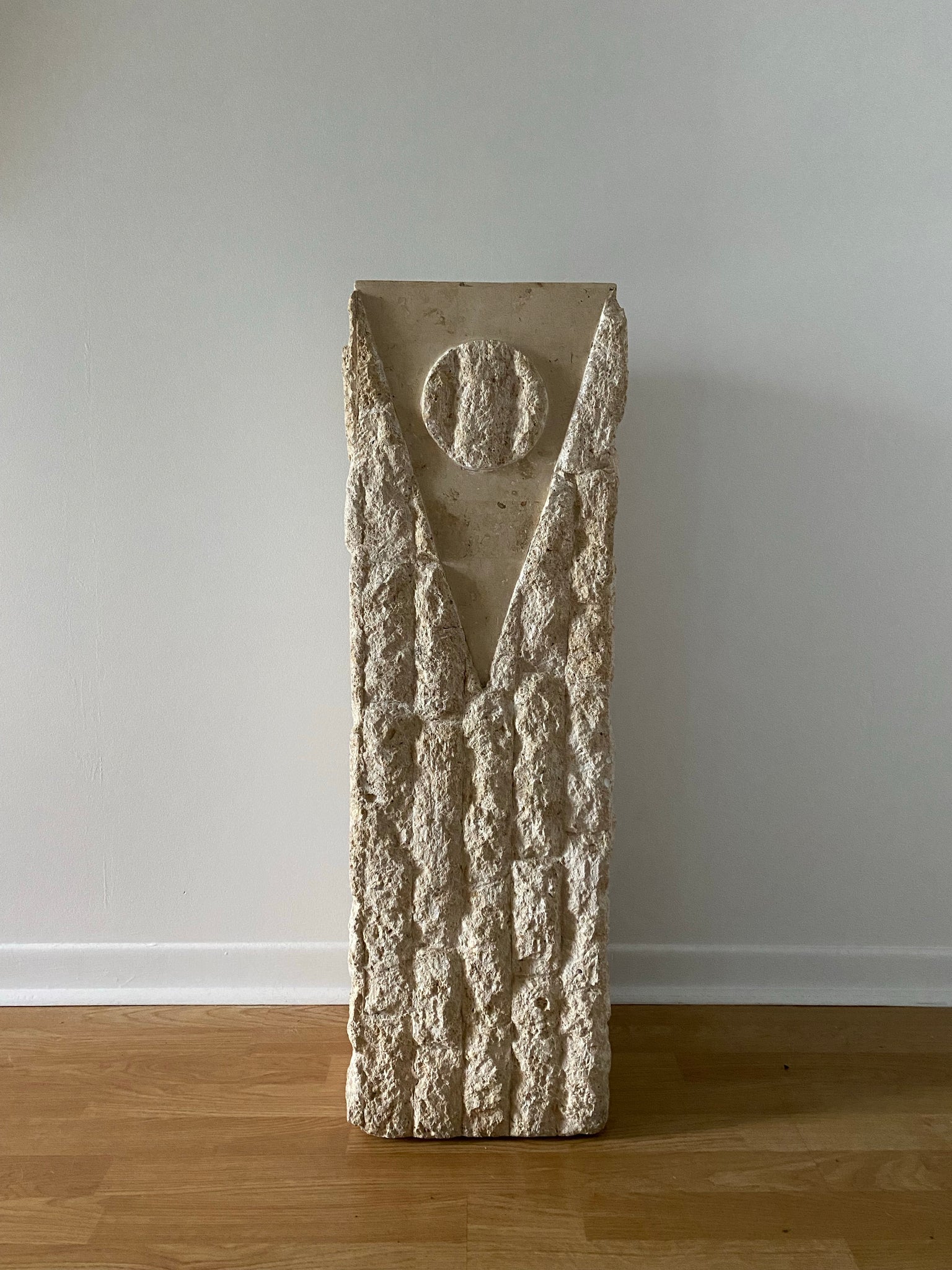 Tesselated stone & travertine podium