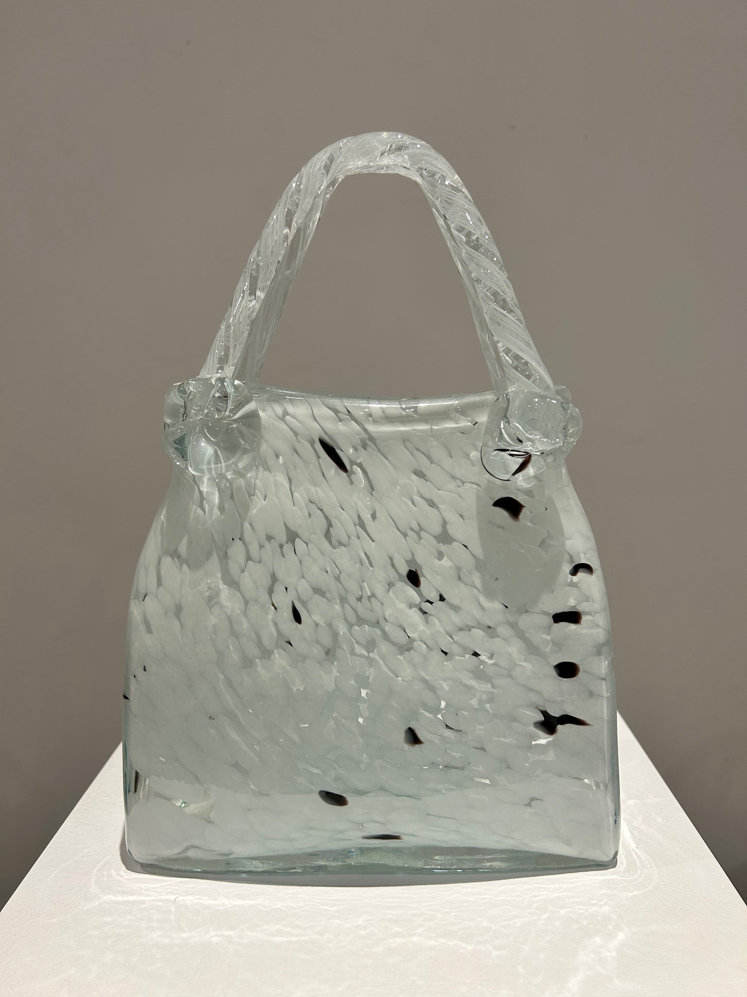 Thicc Murano glass style purse vase