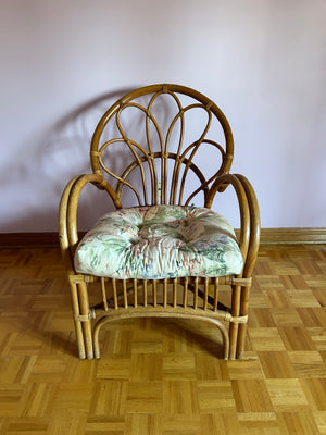 Bamboo & wicker armchairs