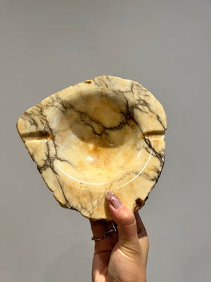 Large alabaster stone ashtray