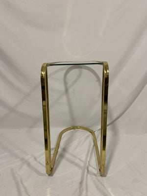 C golden brass side table