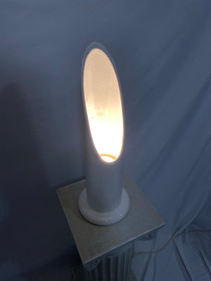 White ceramic lipstick lamp