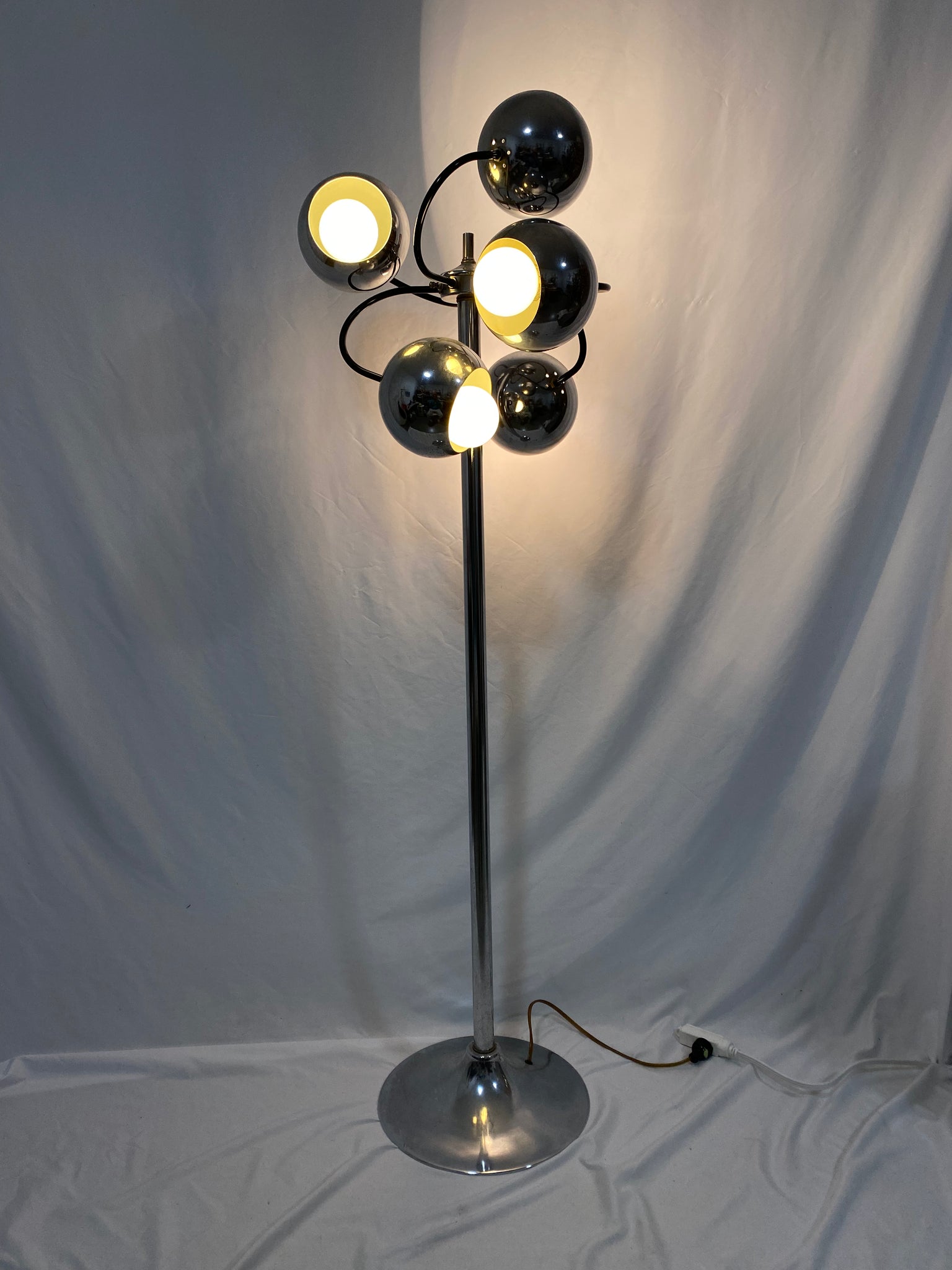 Chrome Sputnik Space Age floor lamp