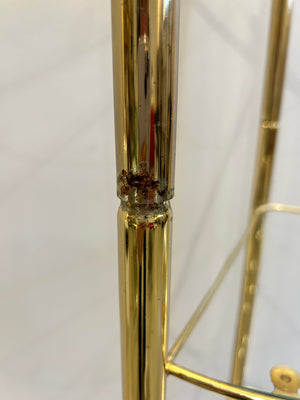 Tall golden brass étagère – Turquoise's Treasures