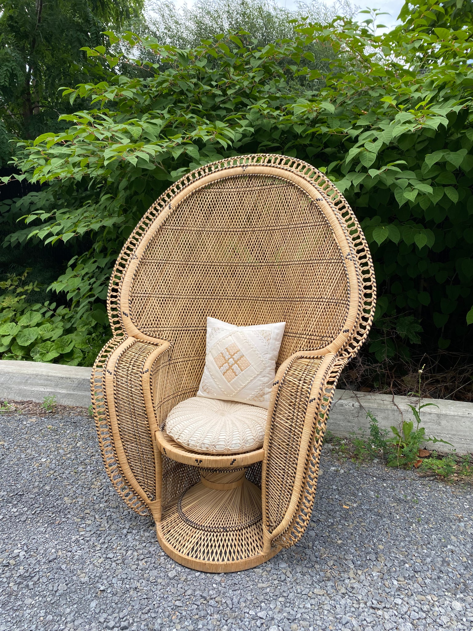 Majestic Emmanuelle peacock wicker chair